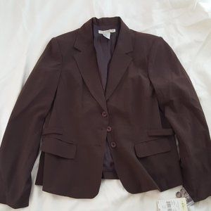 NWT Requirements Brown Suit Jacket Blazer size 16